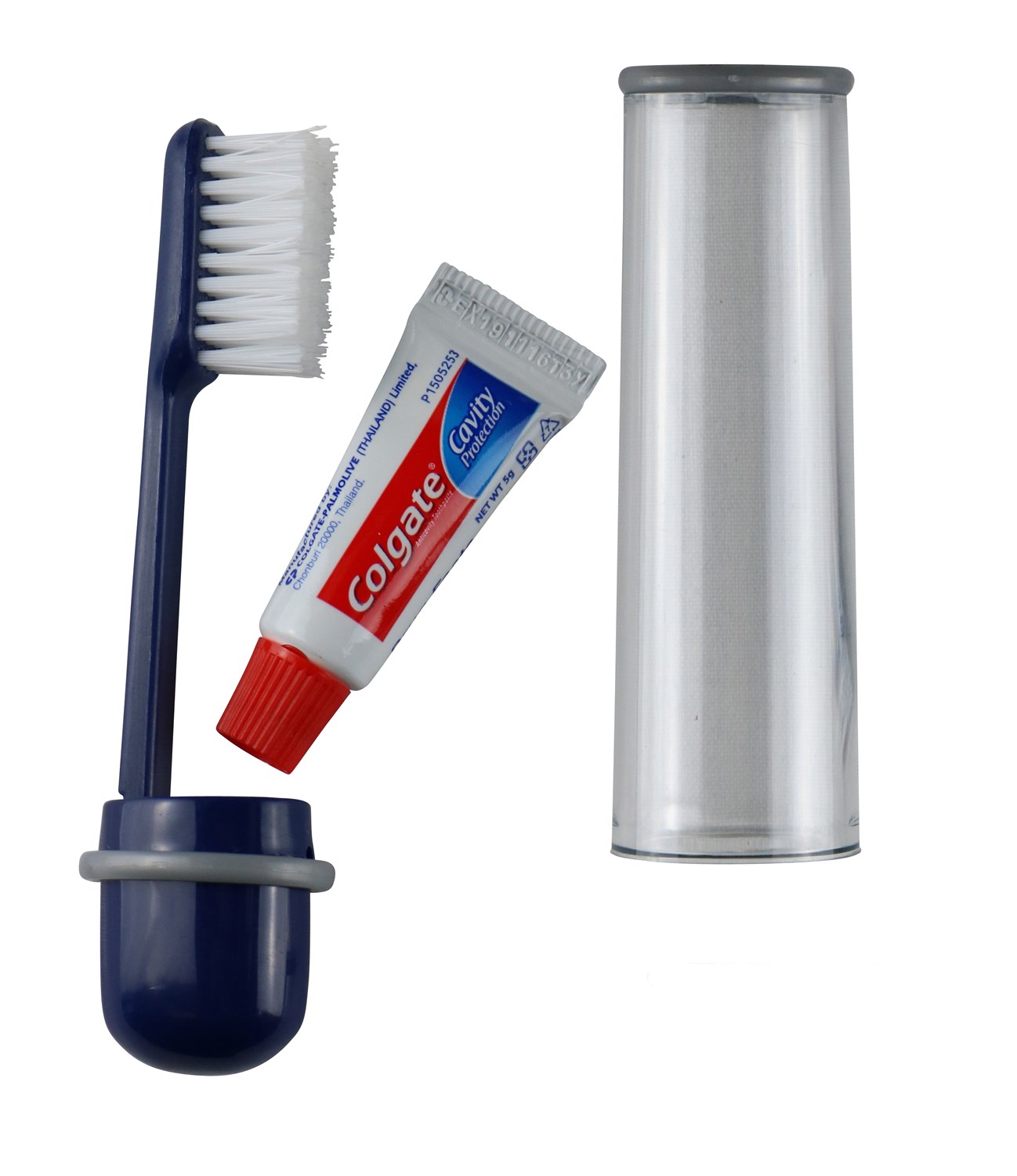 Brosse à dents pliante + dentifrice