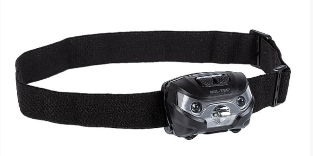 Lampe frontale noire MIL-TEC